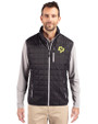 Cal Poly Mustangs Cutter & Buck Rainier PrimaLoft® Mens Eco Insulated Full Zip Puffer Vest Black Front