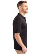 NYU Violets Cutter & Buck Forge Stretch Mens Polo Black Side