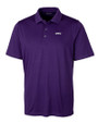 NYU Violets Cutter & Buck Forge Stretch Mens Polo College Purple Mannequin