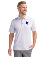 Embry-Riddle Eagles Cutter & Buck Pike Double Dot Print Stretch Mens Polo Charcoal Front