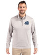 Old Dominion Monarchs College Vault - Cutter & Buck Stealth Heathered Quarter Zip Mens Pullover Polished Medium Gray Front
