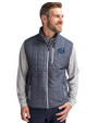 Old Dominion Monarchs College Vault - Cutter & Buck Rainier PrimaLoft® Mens Big and Tall Eco Insulated Full Zip Puffer Vest Anthracite Melange Front