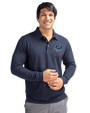 Old Dominion Monarchs College Vault - Cutter & Buck Advantage Eco Tri-Blend Pique Mens Long Sleeve Polo Liberty Navy Front