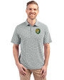 Southeastern Louisiana Lions Cutter & Buck Virtue Eco Pique Botanical Print Recycled Mens Polo Hunter Green Front