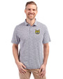Quinnipiac Bobcats Cutter & Buck Virtue Eco Pique Botanical Print Recycled Mens Polo Navy Blue Front