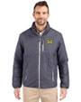 Quinnipiac Bobcats Cutter & Buck Rainier PrimaLoft® Mens Eco Insulated Full Zip Puffer Jacket Anthracite Melange Front