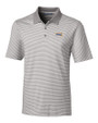 Northern Arizona Lumberjacks Cutter & Buck Forge Tonal Stripe Stretch Mens Big and Tall Polo Polished Medium Gray Mannequin