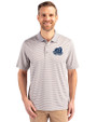 Old Dominion Monarchs College Vault - Cutter & Buck Forge Tonal Stripe Stretch Mens Big and Tall Polo Polished Medium Gray Front