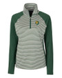 Southeastern Louisiana Lions Cutter & Buck Forge Tonal Stripe Stretch Half Zip Womens Top Hunter Green Mannequin