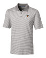 Texas Rio Grande Valley Vaqueros Cutter & Buck Forge Tonal Stripe Stretch Mens Big and Tall Polo Polished Medium Gray Mannequin