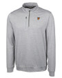 Texas Rio Grande Valley Vaqueros Cutter & Buck Stealth Heathered Quarter Zip Mens Pullover Polished Medium Gray Mannequin