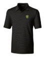 Southeastern Louisiana Lions Cutter & Buck Forge Pencil Stripe Stretch Mens Polo Black Mannequin