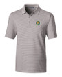 Southeastern Louisiana Lions Cutter & Buck Forge Pencil Stripe Stretch Mens Polo Polished Medium Gray Mannequin