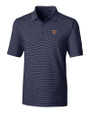 Texas Rio Grande Valley Vaqueros Cutter & Buck Forge Pencil Stripe Stretch Mens Polo Liberty Navy Mannequin
