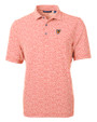 Texas Rio Grande Valley Vaqueros Cutter & Buck Virtue Eco Pique Botanical Print Recycled Mens Polo College Orange Mannequin