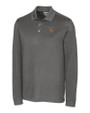 Texas Rio Grande Valley Vaqueros Cutter & Buck Advantage Eco Tri-Blend Pique Mens Long Sleeve Polo Elemental Grey Mannequin