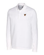 Texas Rio Grande Valley Vaqueros Cutter & Buck Advantage Eco Tri-Blend Pique Mens Long Sleeve Polo White Mannequin