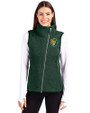 Southeastern Louisiana Lions Cutter & Buck Mainsail Sweater Knit Womens Asymmetrical Vest Hunter Heather Front
