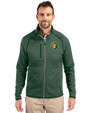 Southeastern Louisiana Lions Cutter & Buck Mainsail Sweater-Knit Mens Full Zip Jacket Hunter Heather Front
