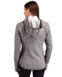 Tulsa Golden Hurricane Cutter & Buck Mainsail Full Zip Hooded Womens Jacket Polished Heather Back
