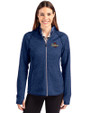 Tulsa Golden Hurricane Cutter & Buck Mainsail Full Zip Hooded Womens Jacket Tour Blue Heather Front