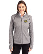 Quinnipiac Bobcats Cutter & Buck Mainsail Full Zip Hooded Womens Jacket Polished Heather Front