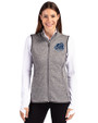 Old Dominion Monarchs College Vault - Cutter & Buck Mainsail Sweater Knit Womens Full Zip Vest Polished Heather Front