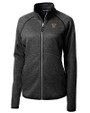 Texas Rio Grande Valley Vaqueros Cutter & Buck Mainsail Sweater-Knit Womens Full Zip Jacket Charcoal Heather Mannequin