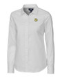 Cal Poly Mustangs Cutter & Buck Stretch Oxford Womens Long Sleeve Dress Shirt White Mannequin