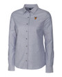 Texas Rio Grande Valley Vaqueros Cutter & Buck Stretch Oxford Womens Long Sleeve Dress Shirt Charcoal Mannequin