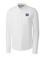 Utah State Aggies Cutter & Buck Advantage Tri-Blend Pique Long Sleeve Knitted Mens Button Down White Mannequin