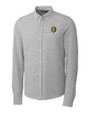 Southeastern Louisiana Lions Cutter & Buck Advantage Tri-Blend Pique Long Sleeve Knitted Mens Button Down Polished Medium Gray Mannequin