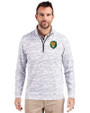 Southeastern Louisiana Lions Cutter & Buck Traverse Stretch Eco Camo Print Quarter Zip Mens Pullover Charcoal Front