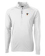 Texas Rio Grande Valley Vaqueros Cutter & Buck Adapt Eco Knit Stretch Recycled Mens Quarter Zip Pullover White Mannequin