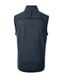 Texas Rio Grande Valley Vaqueros Cutter & Buck Mainsail Sweater-Knit Mens Full Zip Vest Liberty Navy Heather Mannequin Back