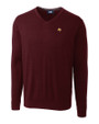 Texas State Bobcats Cutter & Buck Lakemont Tri-Blend Mens V-Neck Pullover Sweater Bordeaux Mannequin