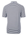 Texas Rio Grande Valley Vaqueros Cutter & Buck Virtue Eco Pique Stripe Recycled Mens Big and Tall Polo Navy Blue Mannequin Back