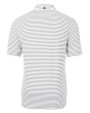 Texas Rio Grande Valley Vaqueros Cutter & Buck Virtue Eco Pique Stripe Recycled Mens Big and Tall Polo Polished Medium Gray Mannequin Back