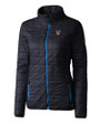 Texas Rio Grande Valley Vaqueros Cutter & Buck Rainier PrimaLoft®  Womens Eco Insulated Full Zip Puffer Jacket Dark Navy Mannequin