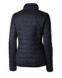 Texas Rio Grande Valley Vaqueros Cutter & Buck Rainier PrimaLoft®  Womens Eco Insulated Full Zip Puffer Jacket Dark Navy/Silver Mannequin Back