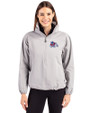 Fresno State Bulldogs Cutter & Buck Charter Eco Recycled Womens Anorak Jacket Polished Medium Gray Front