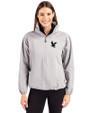 Embry-Riddle Eagles Cutter & Buck Charter Eco Recycled Womens Anorak Jacket Polished Medium Gray Front