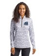 Old Dominion Monarchs College Vault - Cutter & Buck Traverse Stretch Eco Camo Print Quarter Zip Womens Pullover Charcoal Front