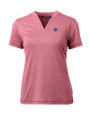 Fresno State Bulldogs Cutter & Buck Forge Eco Heathered Stretch Womens Blade Top Cardinal Red Heather Mannequin