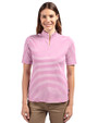 Cutter & Buck Virtue Eco Pique Stripe Recycled Womens Top GEL PRO_HG 1