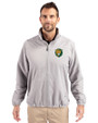 Southeastern Louisiana Lions Cutter & Buck Charter Eco Recycled Mens Full-Zip Jacket Polished Medium Gray Front