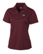 Montana Grizzlies Cutter & Buck Genre Textured Solid Womens Polo Bordeaux Mannequin