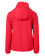 Carolina Panthers Americana Cutter & Buck Charter Eco Recycled Womens Full-Zip Jacket Red Mannequin Back