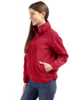 Denver Broncos Americana Cutter & Buck Charter Eco Recycled Womens Full-Zip Jacket Cardinal Red Side