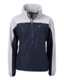 Carolina Panthers Americana Cutter & Buck Charter Eco Recycled Womens Anorak Jacket Navy Blue/Polished Mannequin